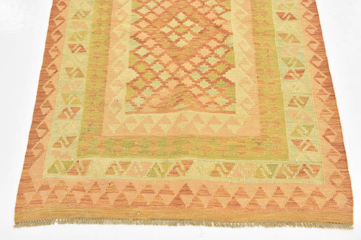Detail image of 3' 4 x 5' 2 Hand Woven Kilim Waziri Wool Rug