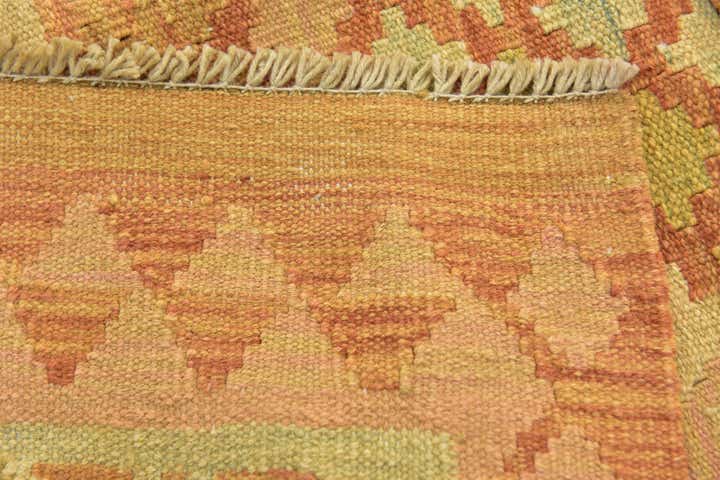 3' 4 x 5' 2 Hand Woven Kilim Waziri Wool Rug
