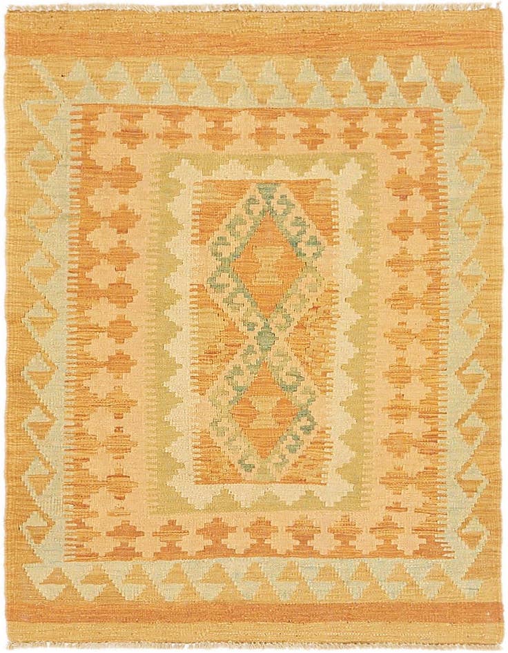 Detail image of 2' 7 x 4' 3 Hand Woven Kilim Waziri Wool Rug