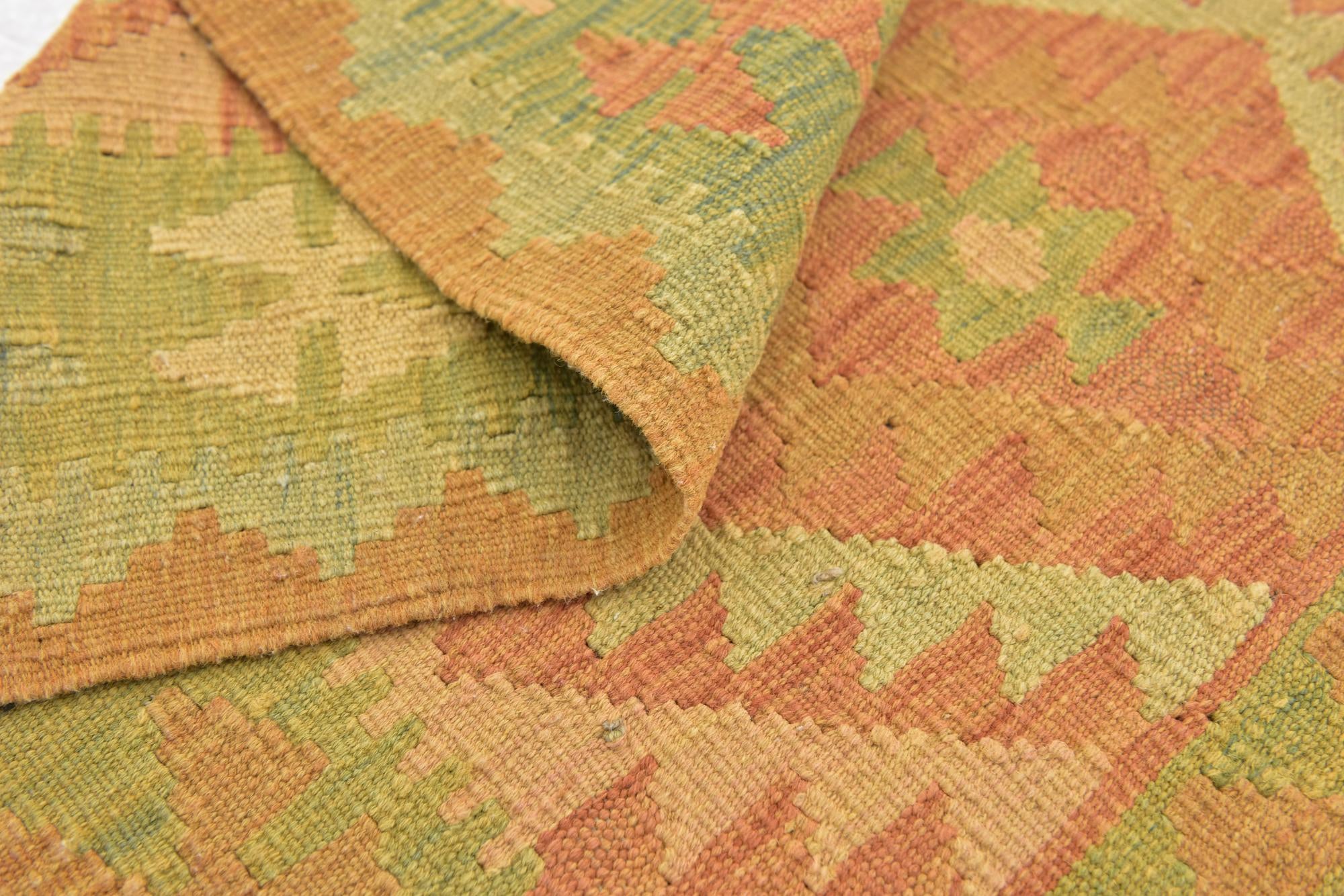 2' 8 x 4' 3 Hand Woven Kilim Waziri Wool Rug