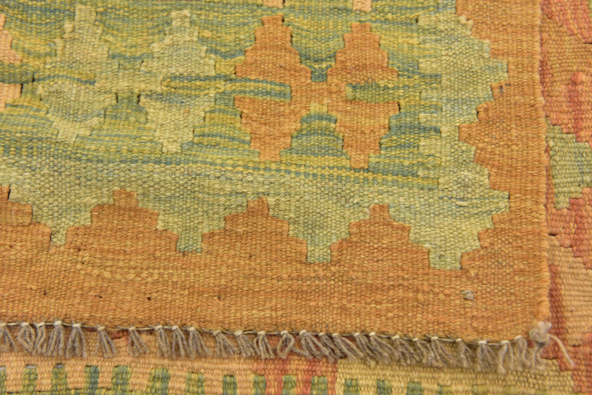 2' 8 x 4' 3 Hand Woven Kilim Waziri Wool Rug