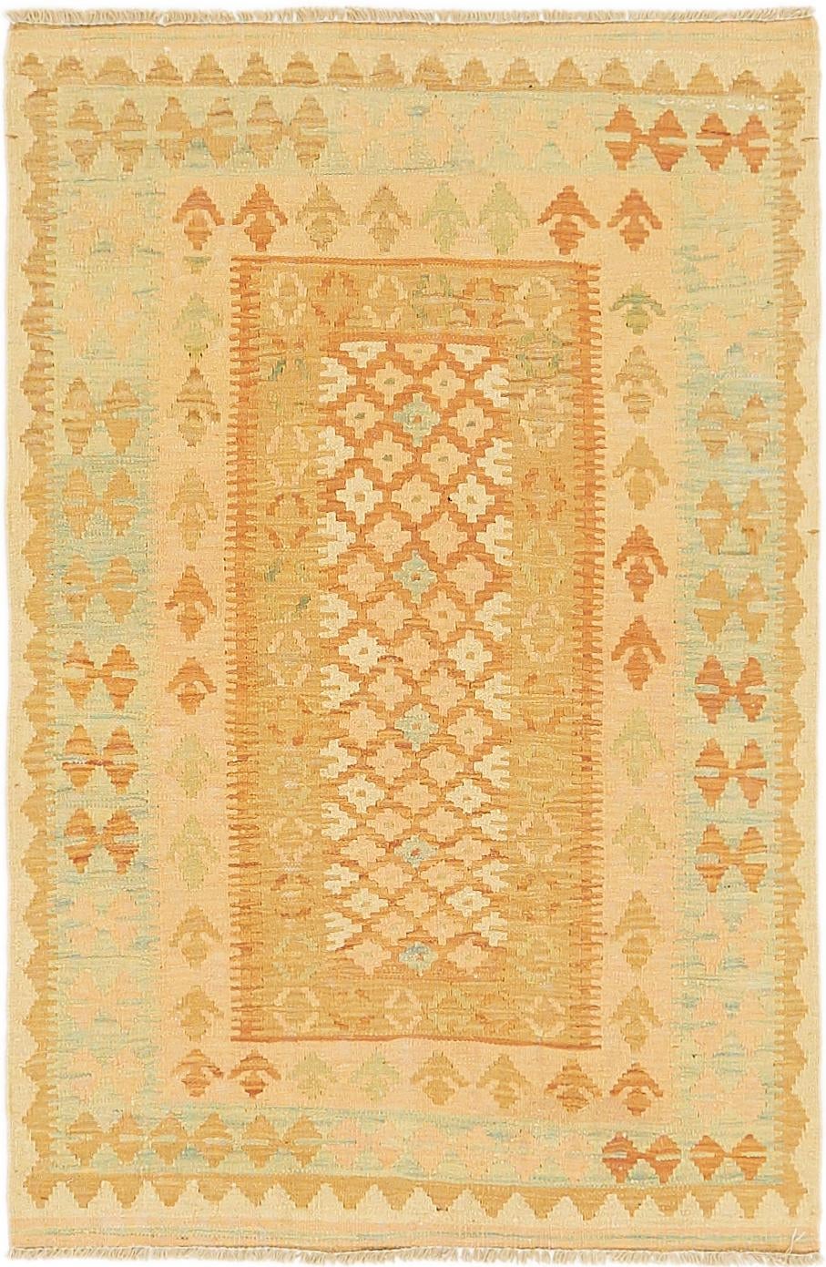2' 8 x 4' Hand Woven Kilim Waziri Wool Rug