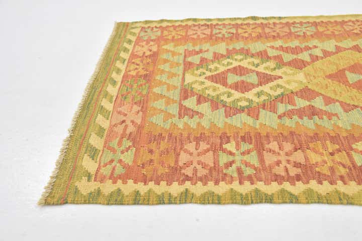 2' 6 x 4' 6 Hand Woven Kilim Waziri Wool Rug