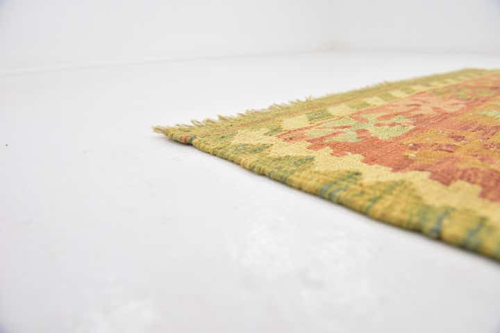 2' 6 x 4' 6 Hand Woven Kilim Waziri Wool Rug