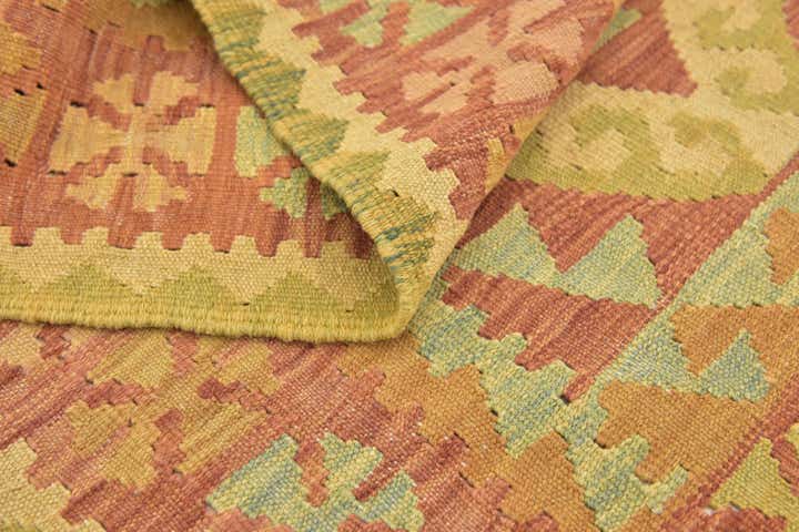 2' 6 x 4' 6 Hand Woven Kilim Waziri Wool Rug