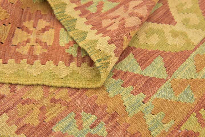 2' 6 x 4' 6 Hand Woven Kilim Waziri Wool Rug
