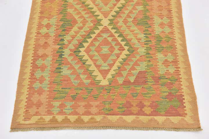 2' 10 x 4' 5 Hand Woven Kilim Waziri Wool Rug