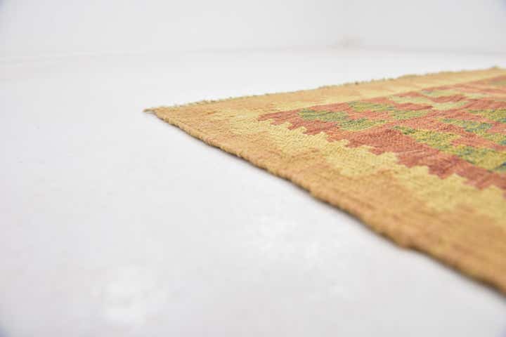 2' 10 x 4' 5 Hand Woven Kilim Waziri Wool Rug
