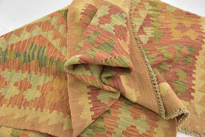 2' 10 x 4' 5 Hand Woven Kilim Waziri Wool Rug