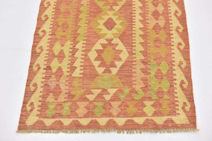 2' 5 x 4' 2 Hand Woven Kilim Waziri Wool Rug