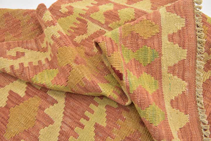 2' 5 x 4' 2 Hand Woven Kilim Waziri Wool Rug