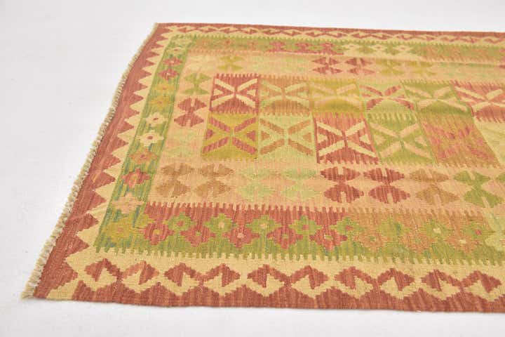 90cm x 145cm Handgewebt Kilim Waziri Wolle Teppich
