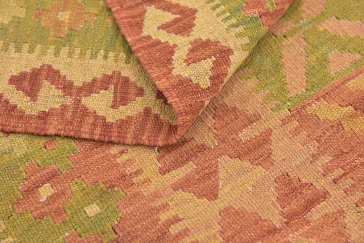90cm x 145cm Handgewebt Kilim Waziri Wolle Teppich