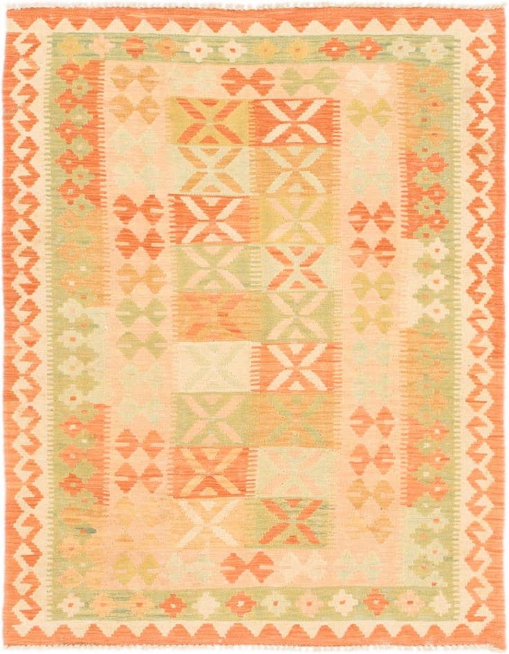 Detail image of 3' x 4' 10 Hand Woven Kilim Waziri Wool Rug