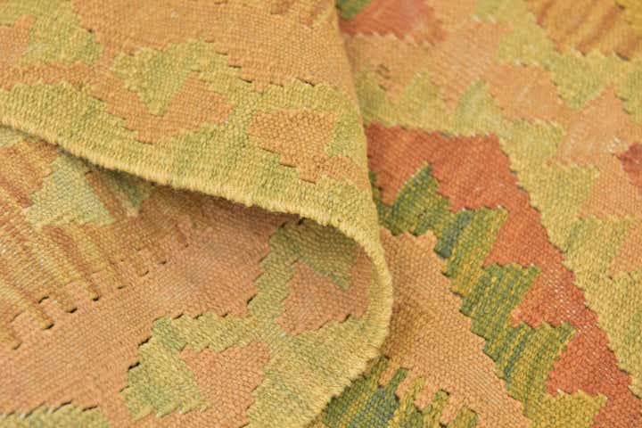3' 3 x 5' 2 Hand Woven Kilim Waziri Wool Rug