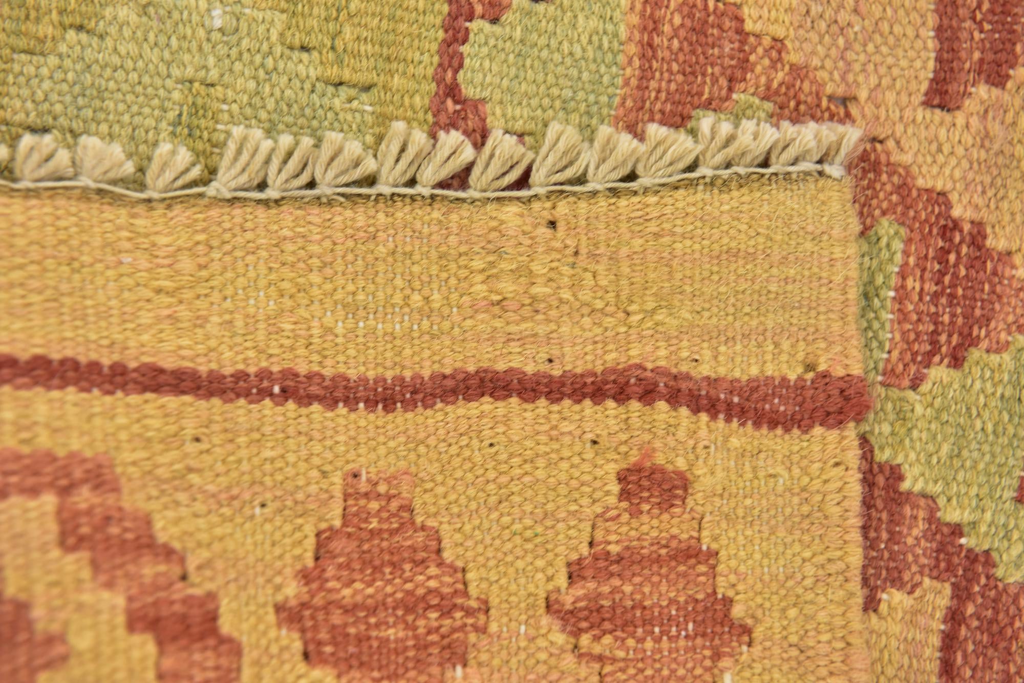 3' 3 x 5' Hand Woven Kilim Waziri Wool Rug