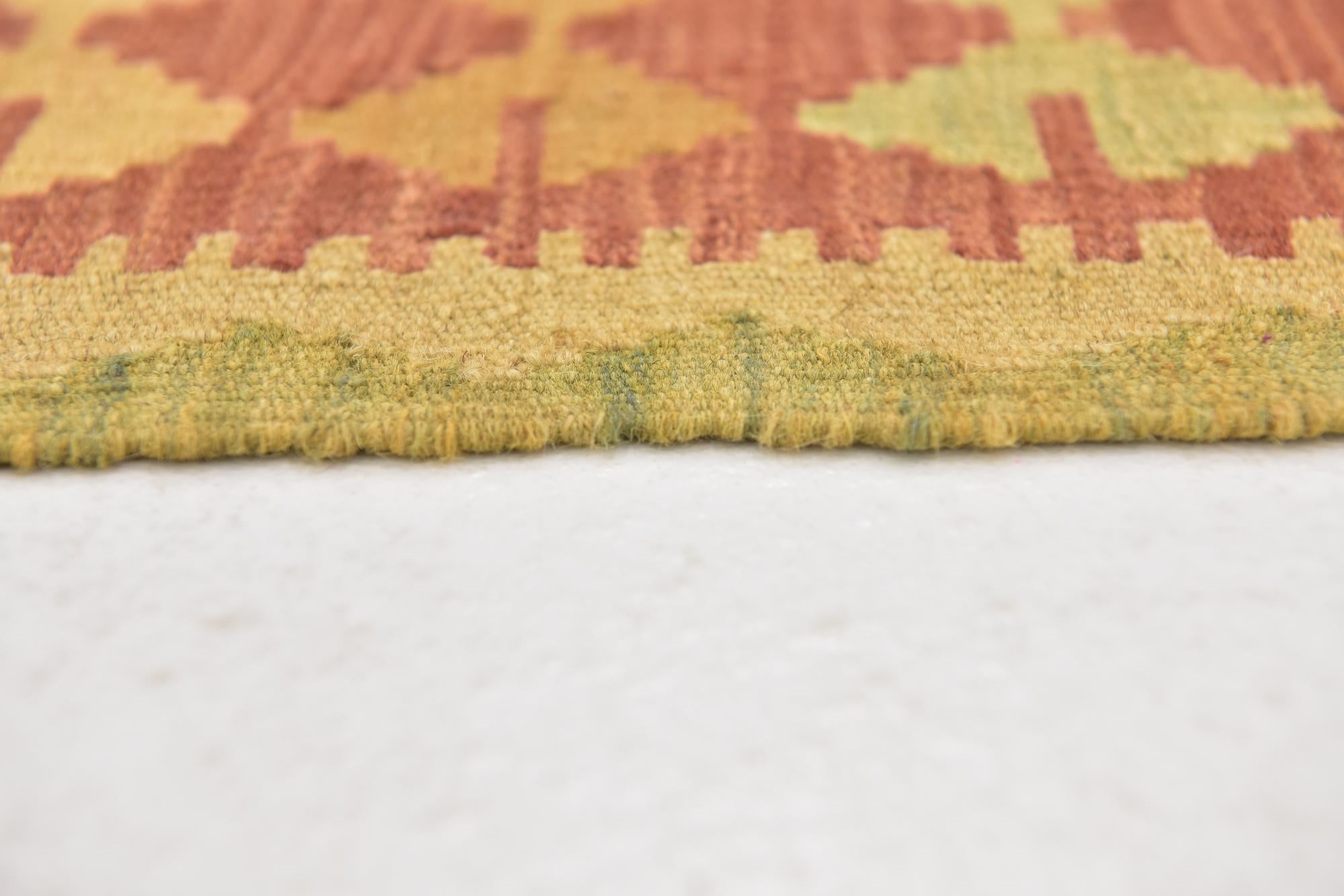 2' 10 x 4' 6 Hand Woven Kilim Waziri Wool Rug