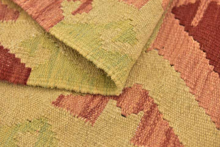 3' 4 x 5' 3 Hand Woven Kilim Waziri Wool Rug