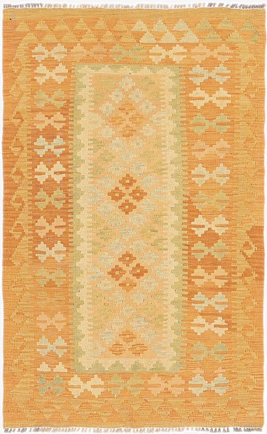 2' 7 x 4' 3  Hand Woven Kilim Waziri Wool Rug