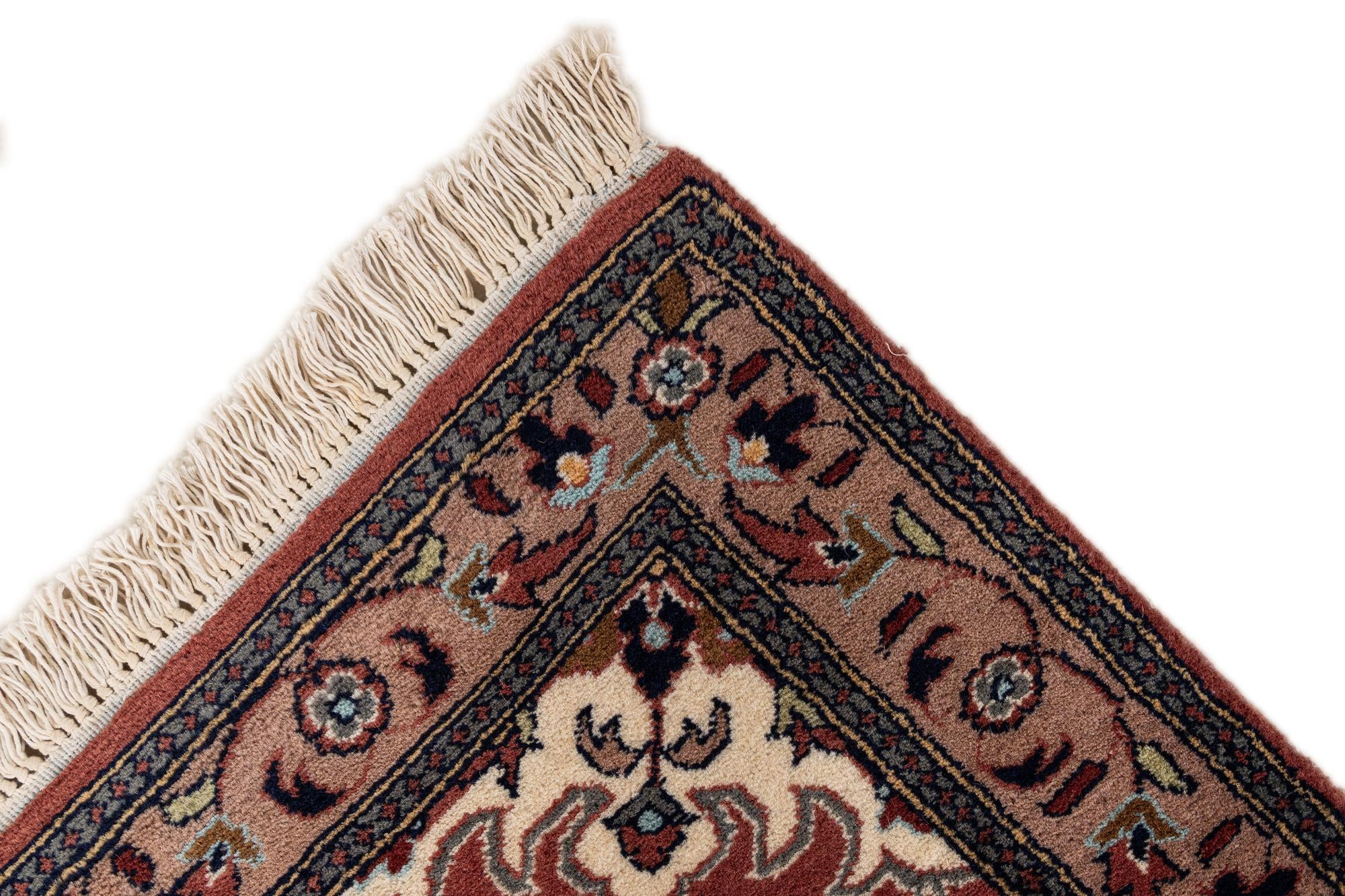 3' 2 x 5' 3 Hand Knotted Lahour Wool Rug