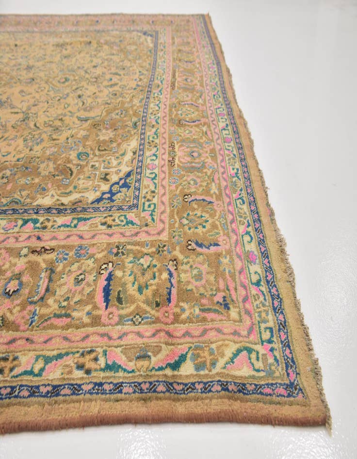 Detail image of 9' 10 x 13' Hand Knotted Mahal Persian Wool Rug