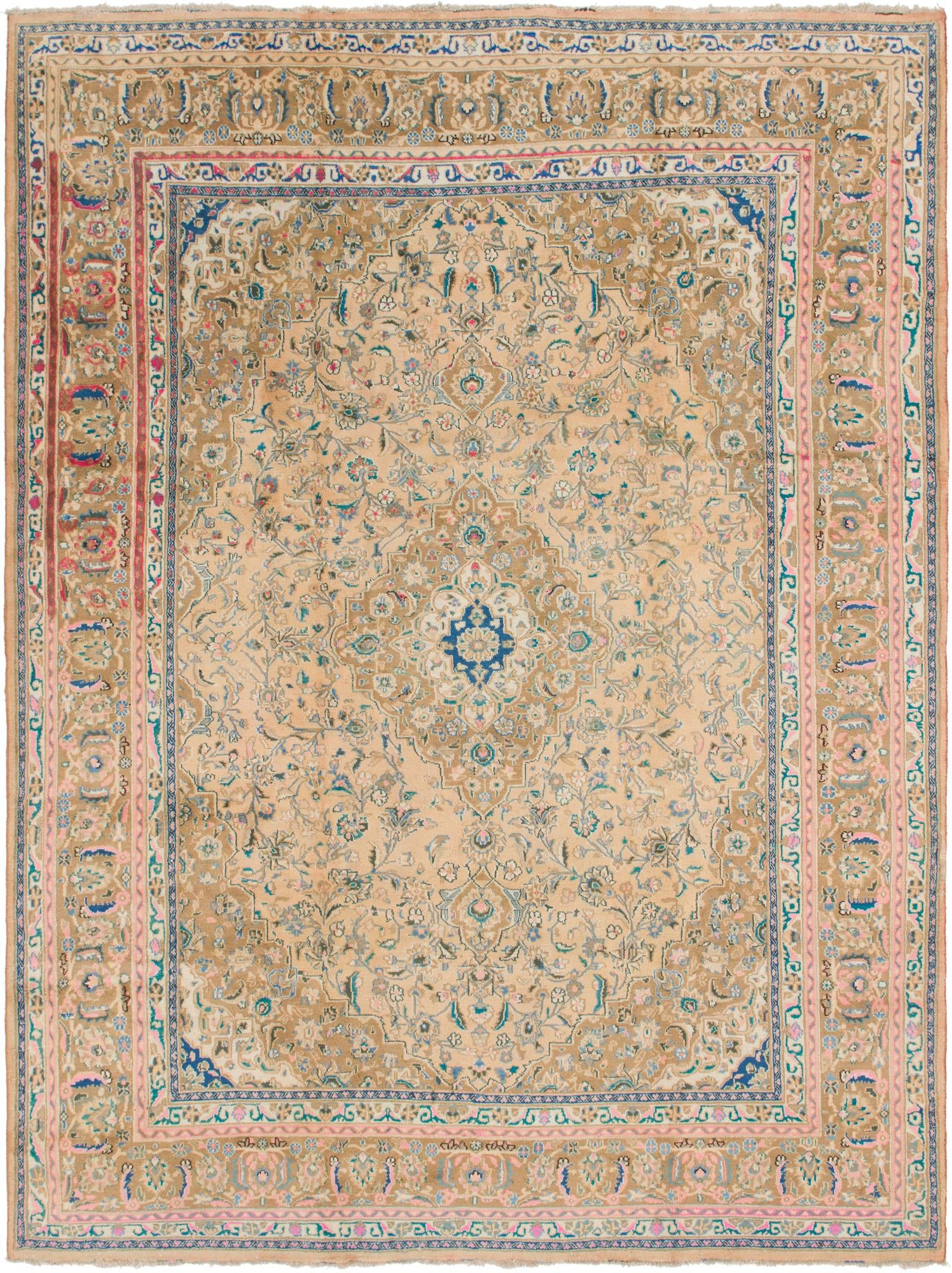9' 10 x 13' Hand Knotted Mahal Persian Wool Rug