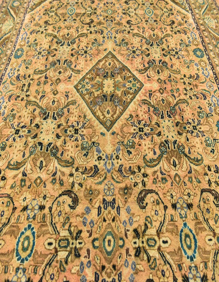Detail image of 10' x 13' Hand Knotted Mahal Persian Wool Rug