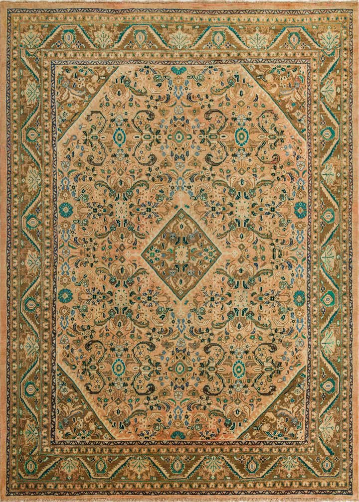 10' x 13' Hand Knotted Mahal Persian Wool Rug
