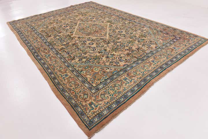 9' 6 x 13' Hand Knotted Mahal Persian Wool Rug
