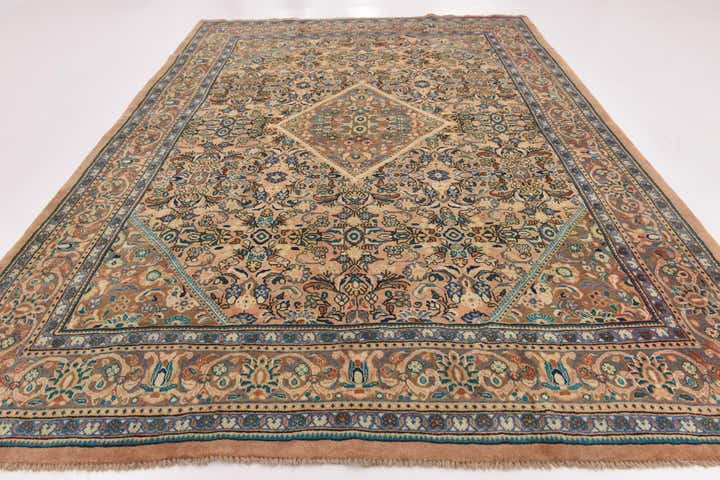 9' 6 x 13' Hand Knotted Mahal Persian Wool Rug