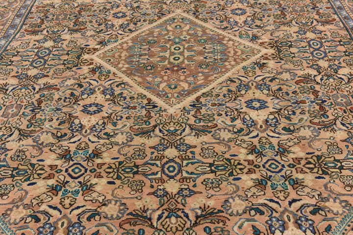 9' 6 x 13' Hand Knotted Mahal Persian Wool Rug