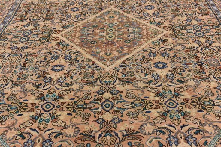Detail image of 9' 6 x 13' Hand Knotted Mahal Persian Wool Rug