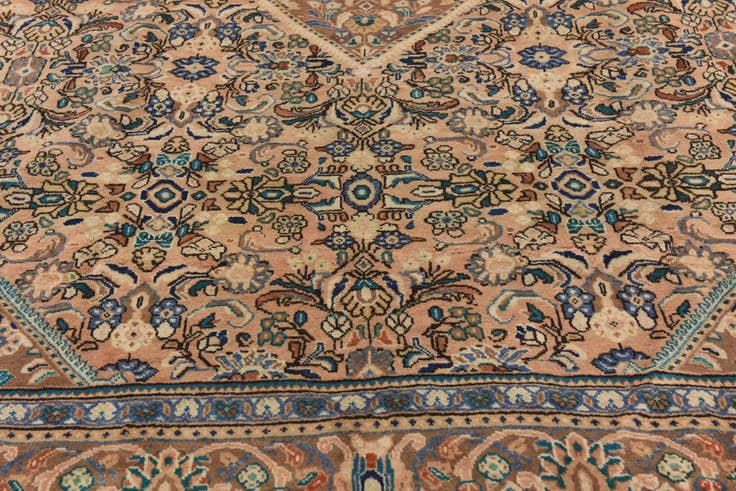 Detail image of 9' 6 x 13' Hand Knotted Mahal Persian Wool Rug