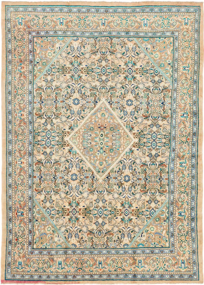 Detail image of 9' 6 x 13' Hand Knotted Mahal Persian Wool Rug