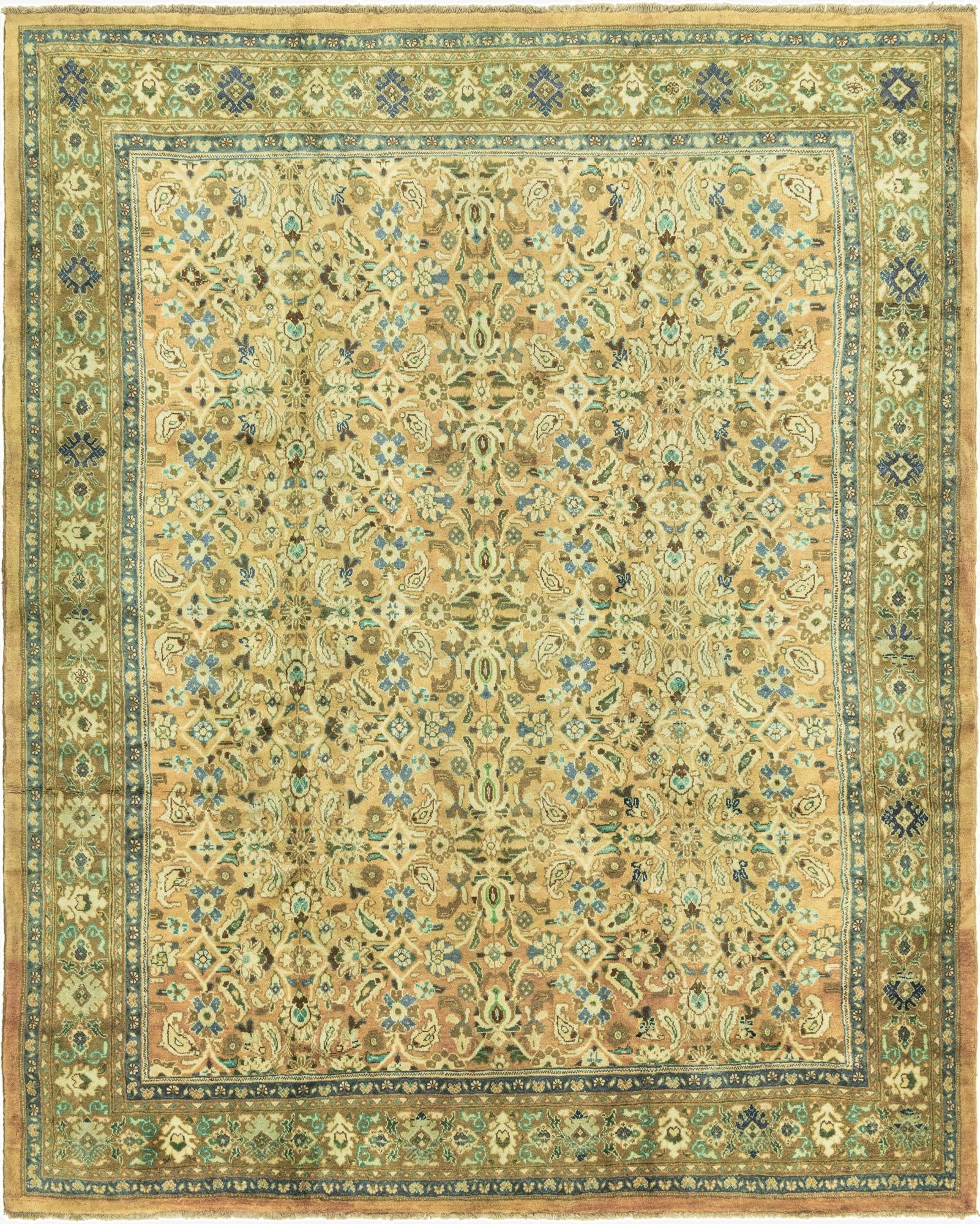 10' 6 x 13'  Hand Knotted Mahal Persian Wool Rug