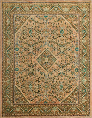 10' x 13' Hand Knotted Mahal Persian Wool Rug