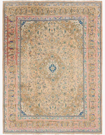 9' 10 x 13' Hand Knotted Mahal Persian Wool Rug