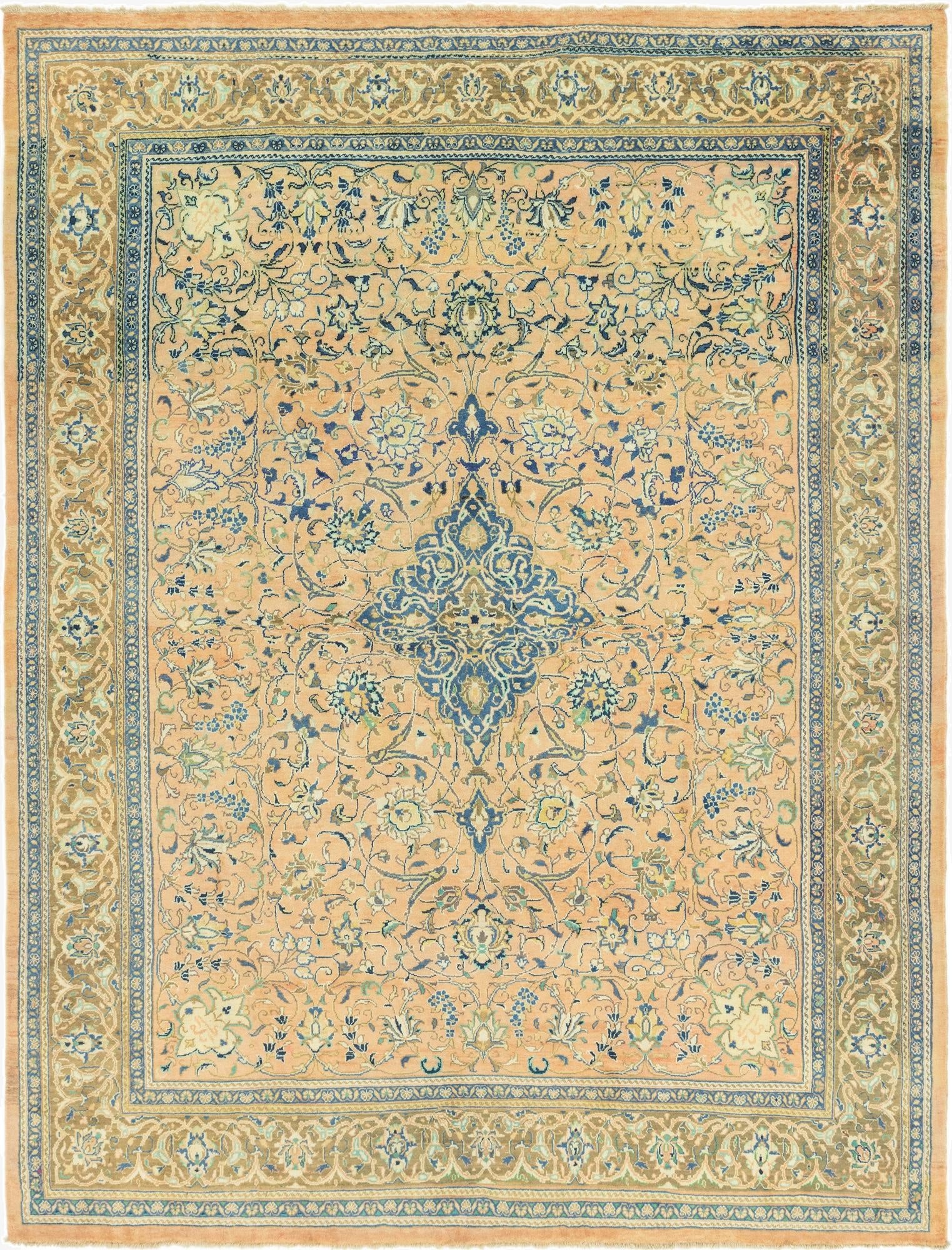 9' 9 x 12' 9  Hand Knotted Mahal Persian Wool Rug