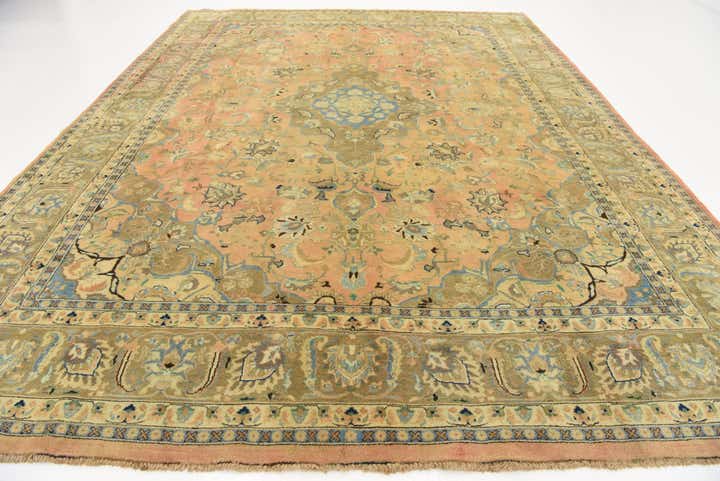 295cm x 400cm anudado a mano Mashad Alfombra Persa Lana