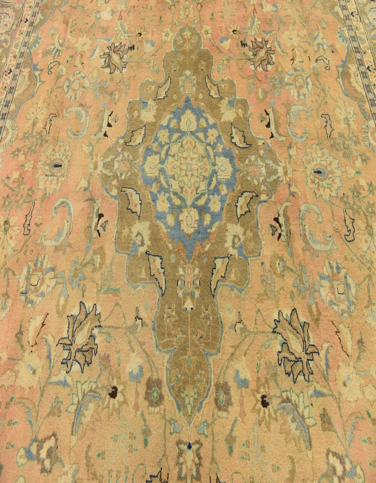 Detail image of 9' 9 x 13' 2  Hand Knotted Mashad Persian Wool Rug