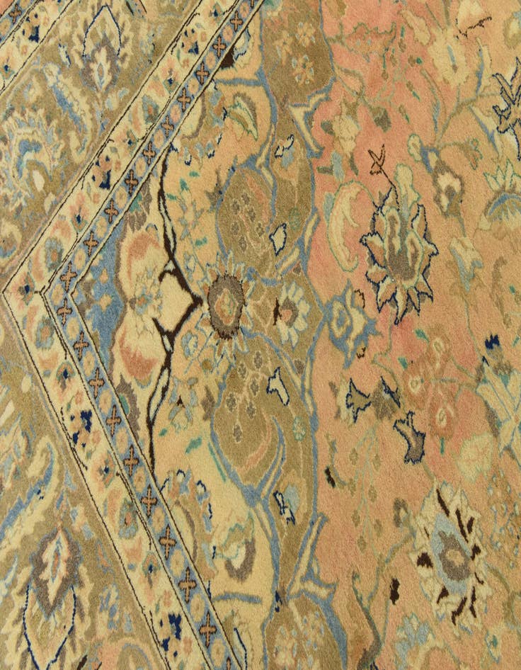 Detail image of 9' 9 x 13' 2  Hand Knotted Mashad Persian Wool Rug