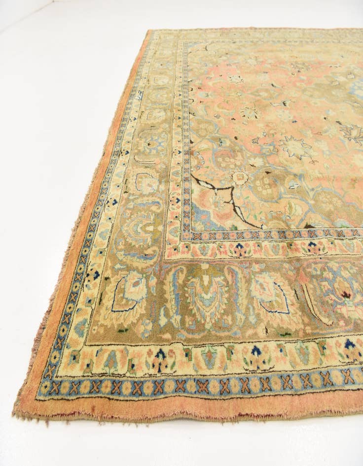 Detail image of 9' 9 x 13' 2  Hand Knotted Mashad Persian Wool Rug