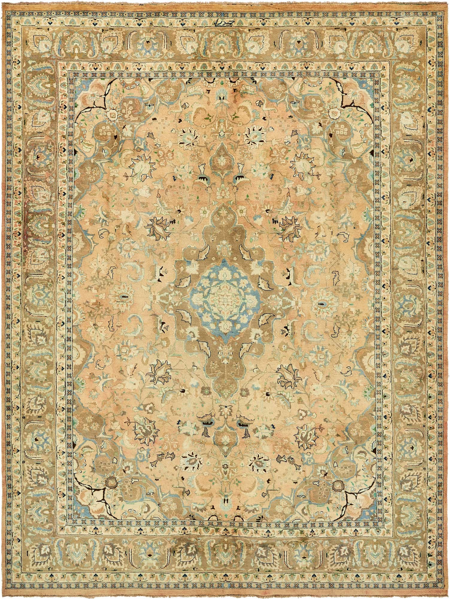 295cm x 400cm anudado a mano Mashad Alfombra Persa Lana