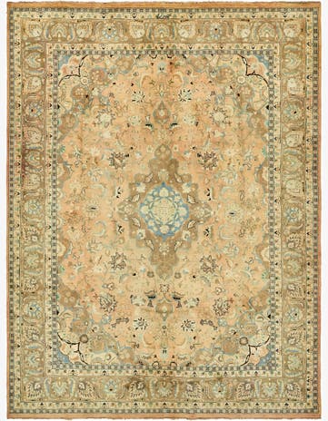 295cm x 400cm anudado a mano Mashad Alfombra Persa Lana