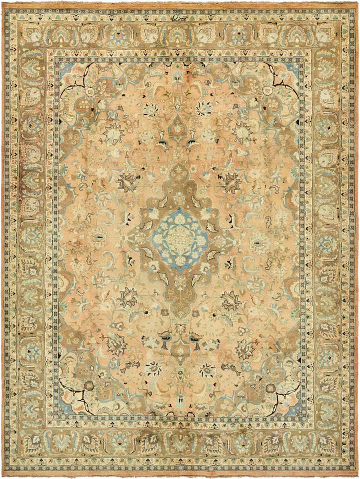 295cm x 400cm anudado a mano Mashad Alfombra Persa Lana
