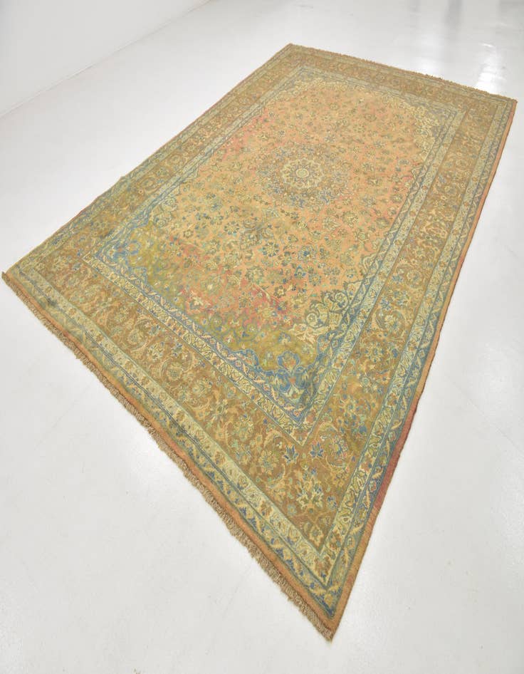 Detail image of 9' 6 x 13' 5  Hand Knotted Mashad Persian Wool Rug