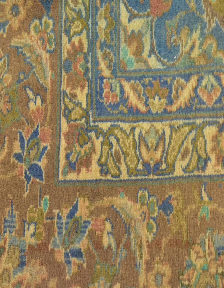 Detail image of 9' 6 x 13' 5  Hand Knotted Mashad Persian Wool Rug