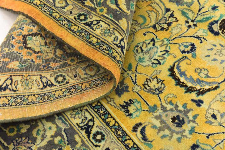 9' 8 x 13' Hand Knotted Mashad Persian Wool Rug