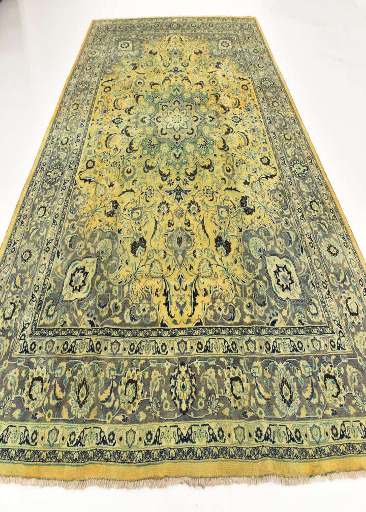 9' 8 x 13' Hand Knotted Mashad Persian Wool Rug