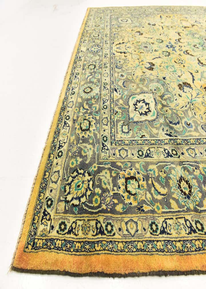 9' 8 x 13' Hand Knotted Mashad Persian Wool Rug